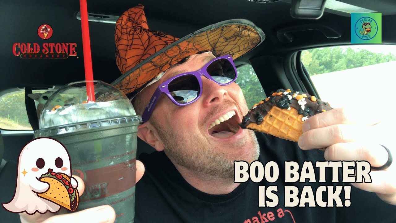 Trying Cold Stone&rsquo;s Boo Batter Choco Taco & Witches&rsquo; Boo Milkshake!