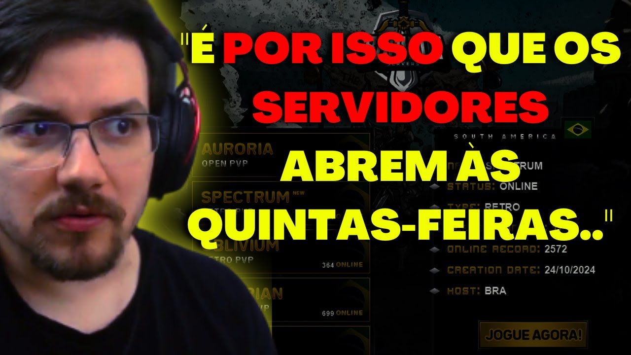 TIBIA: O PORQU&Ecirc; DOS LAN&Ccedil;AMENTOS DOS SERVIDORES NO RUBINOT &Agrave;S QUINTAS #financeirandoplay