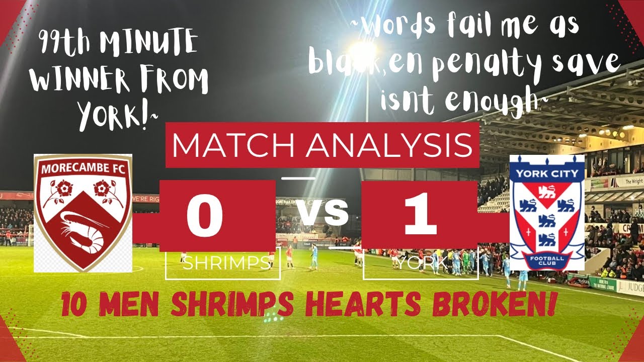 SHRIMPS 0 YORK 1 | Magnificent rearguard action ends in heartbreak #morecambefc #yorkcity #football 