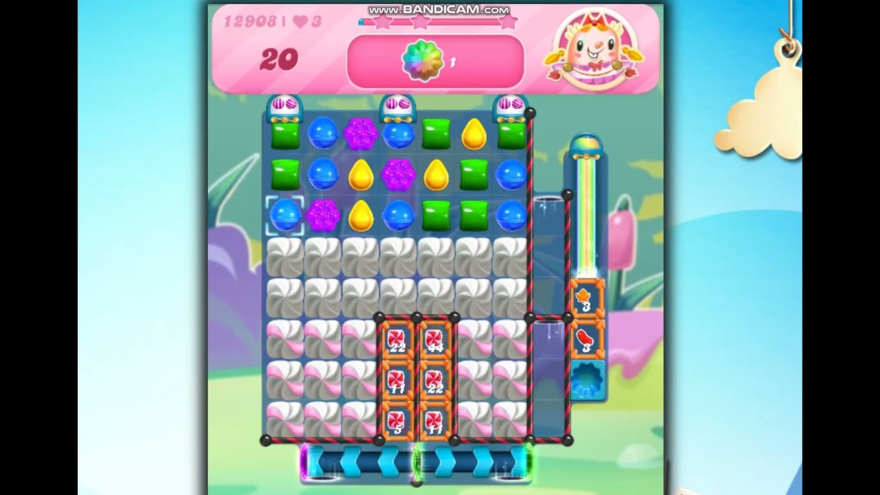 Candy Crush Saga Level 12908 - 20 Moves  NO BOOSTERS