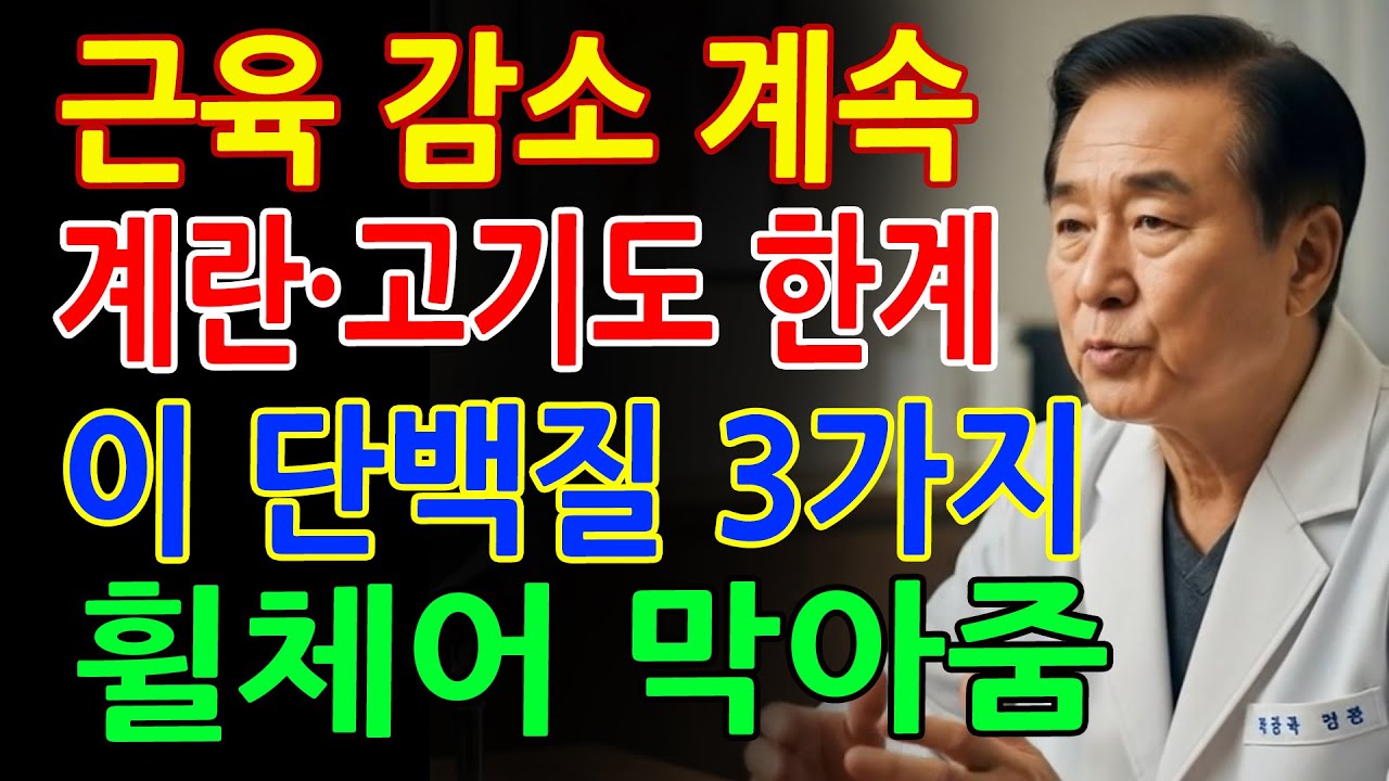 근육감소, 계란·고기도 못막는다! 휠체어 신세 막은 단백질 3가지 - 건강정보 - 노인건강 - 오디오북 -