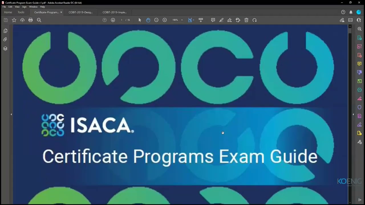 Learn COBIT 2019 Design and Implementation online | Koenig Solutions