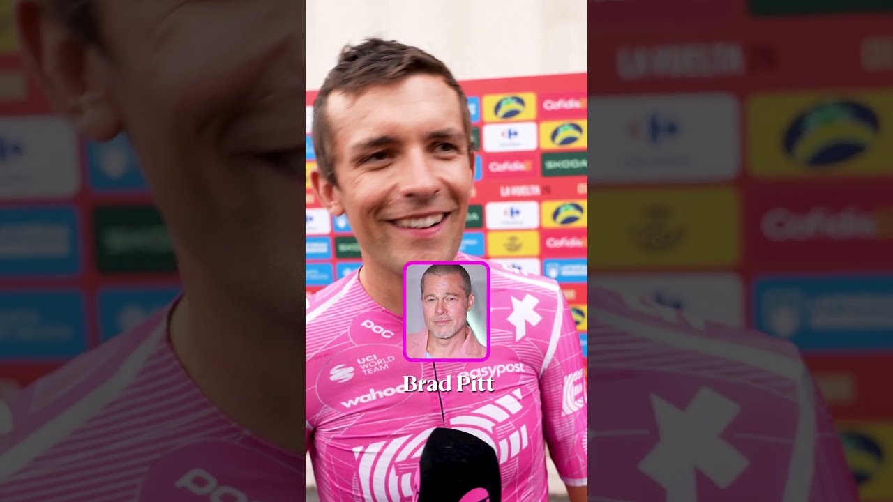 Charles Leclerc, Eddy Merckx i... Brad Pitt!? 🤯 #kolarstwo #lavuelta #kontakttelefoniczny