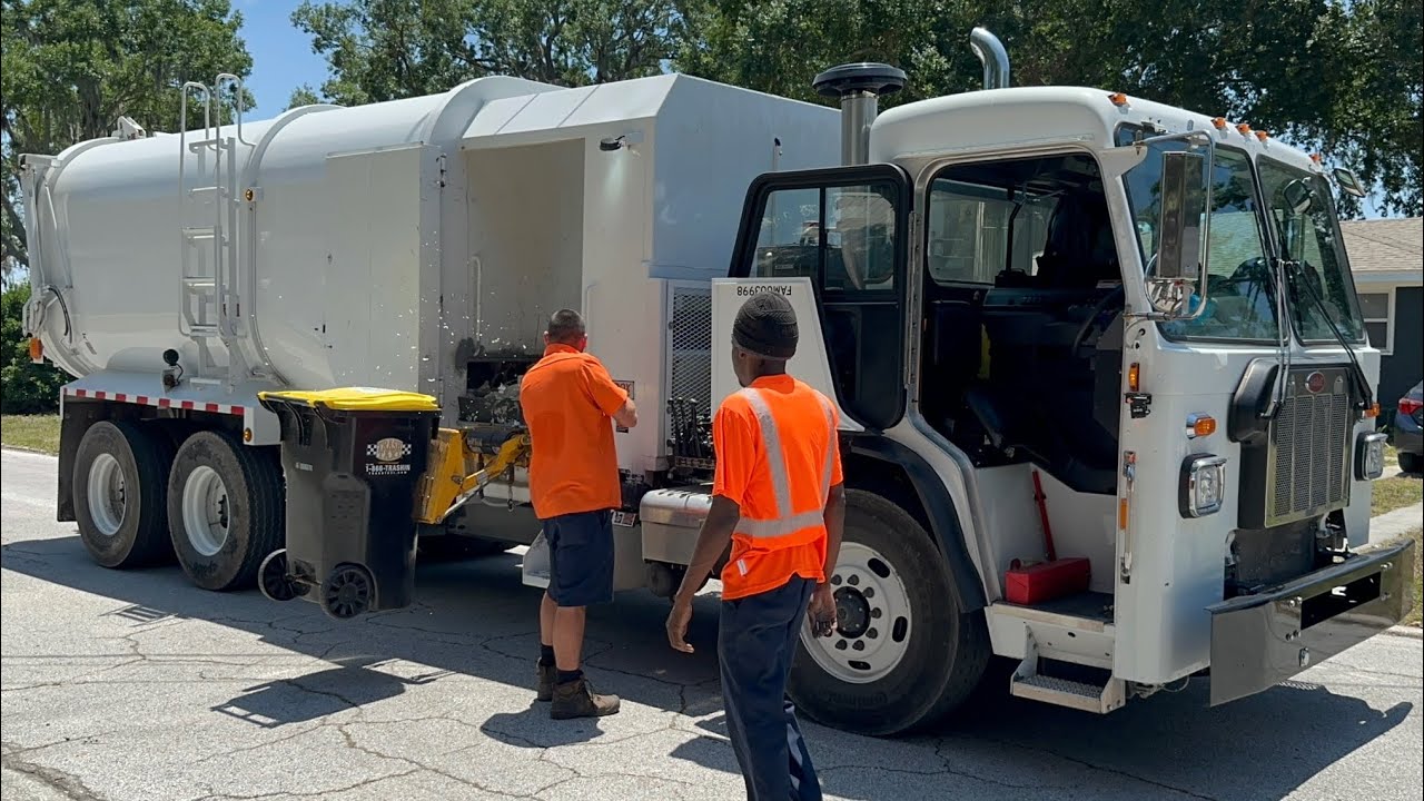 Super Rare Amrep Hardox Manual Side Loader Garbage Truck- Stand Up Pete 520