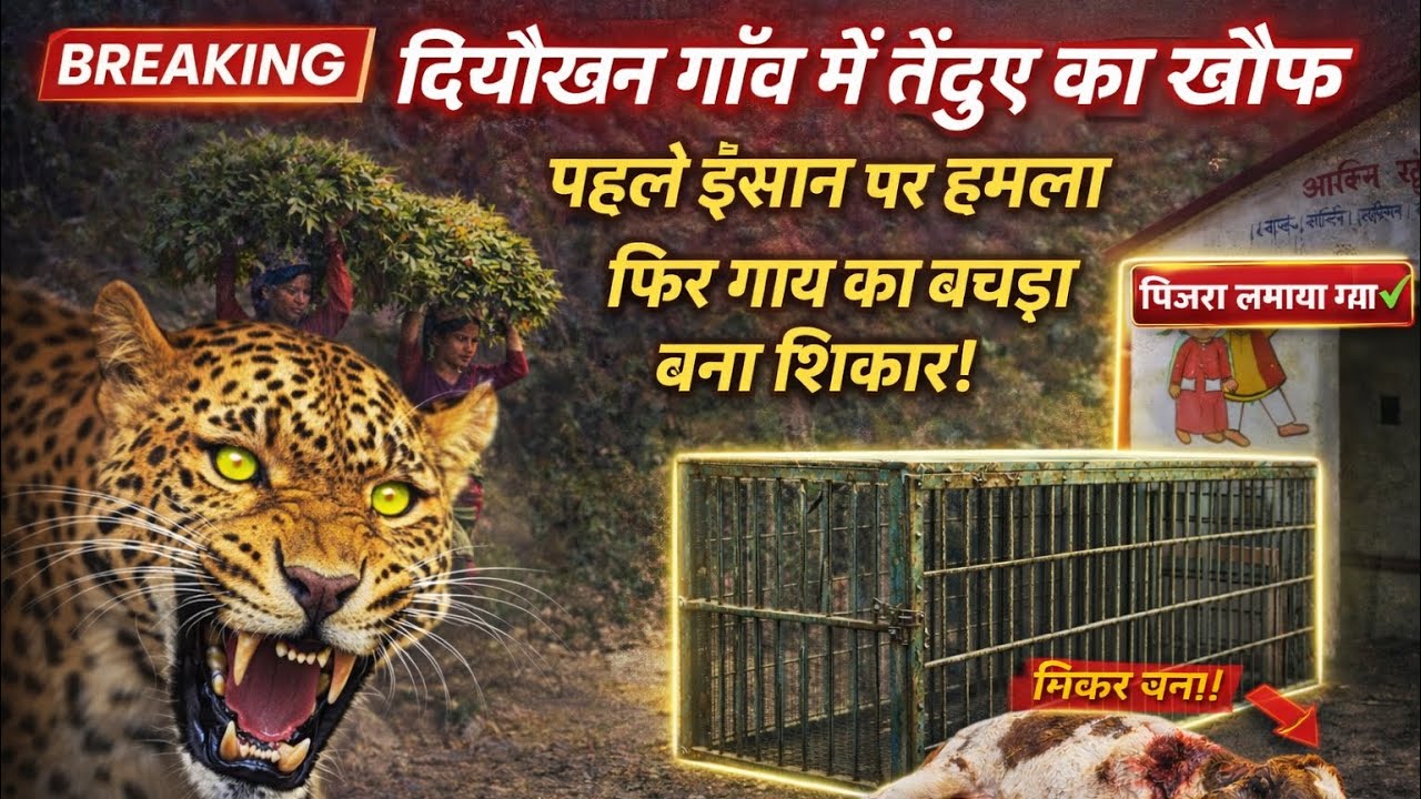 दियौखन गाँव में तेंदुए का आतंक 😱 | बार्किंग डियर, बकरियाँ और गाय का पचड़ा बना शिकार
