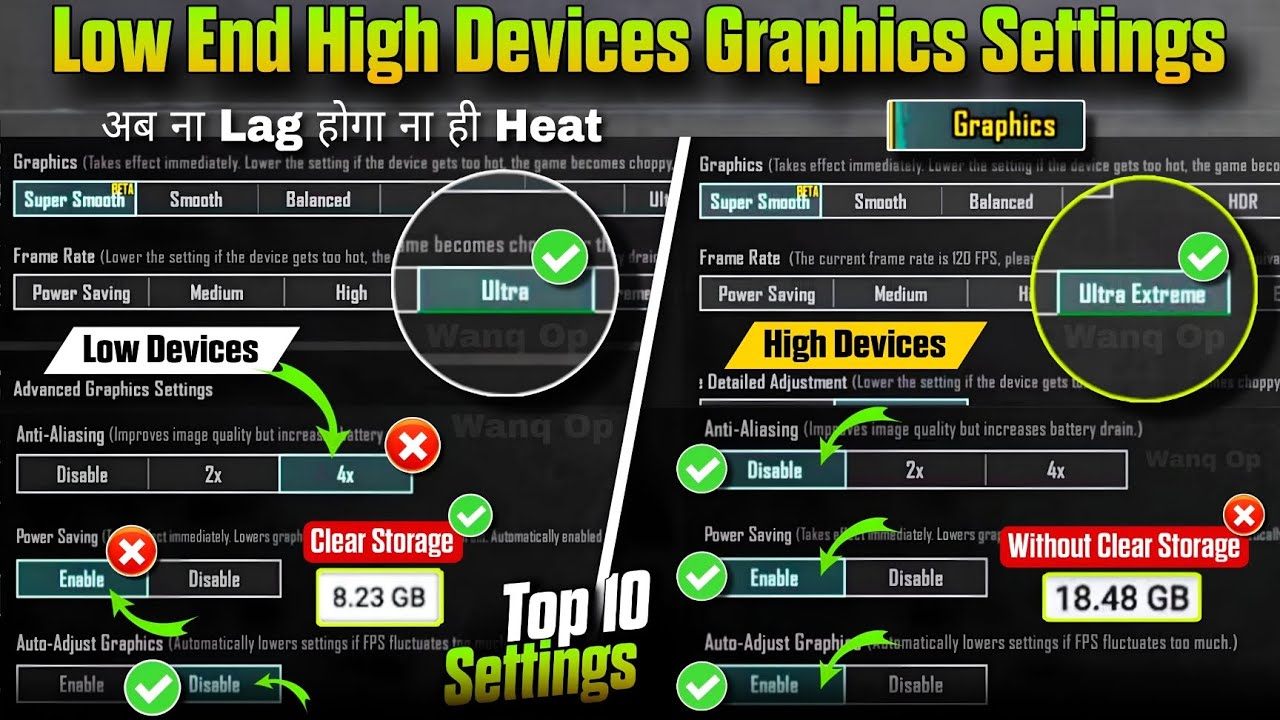 Low End High Devices No Lag 120fps Graphics Settings 🔴 | Bgmi/Pubg 4.1 Update Graphics Settings  