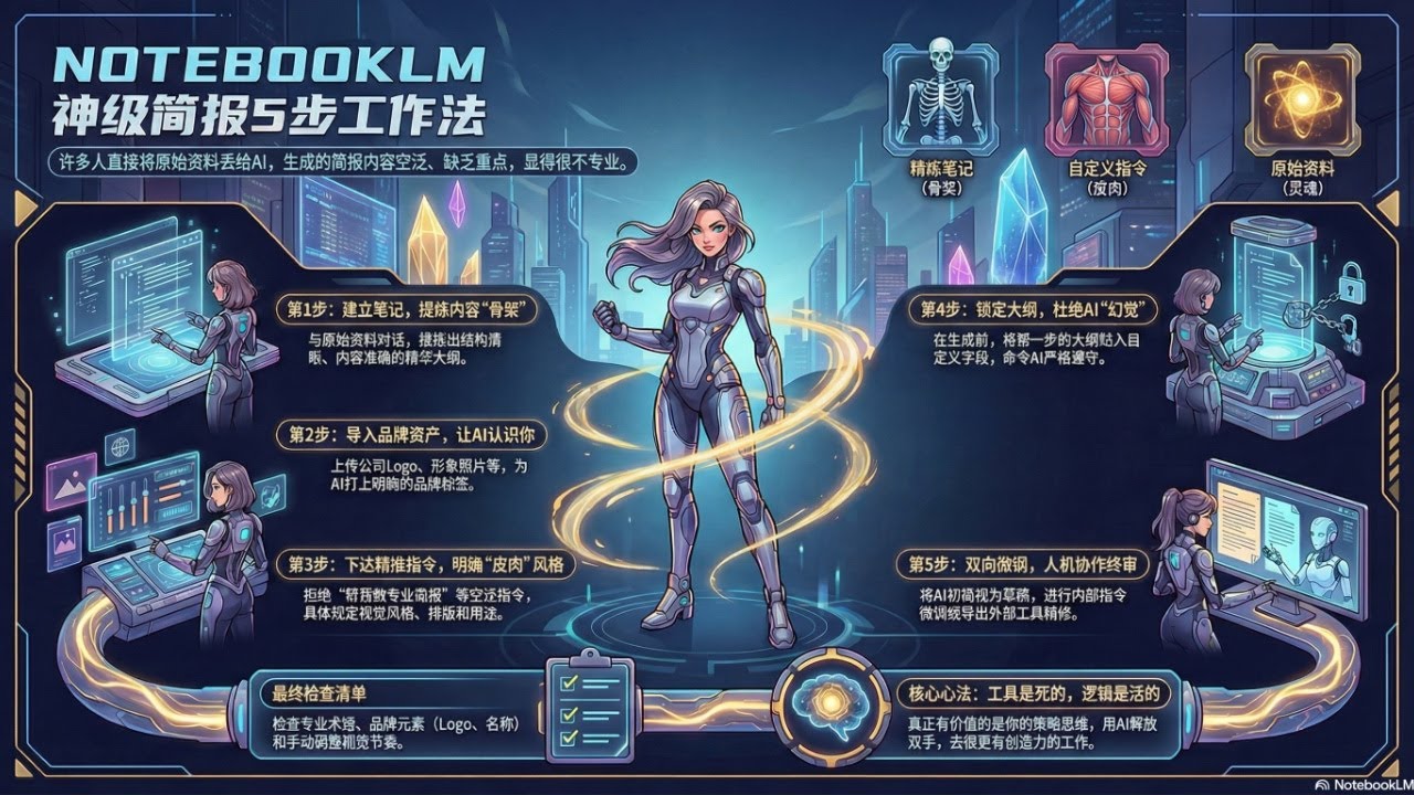 最神奇的 NotebookLM工具，打造专属幻灯片简报风格，5步神速提高工作效率！