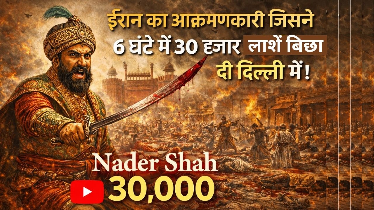 ईरान का आक्रमणकारी जिसने  6 घंटे में 30 हजार लाशे  बिछा दिल्ली में। BYs parashar