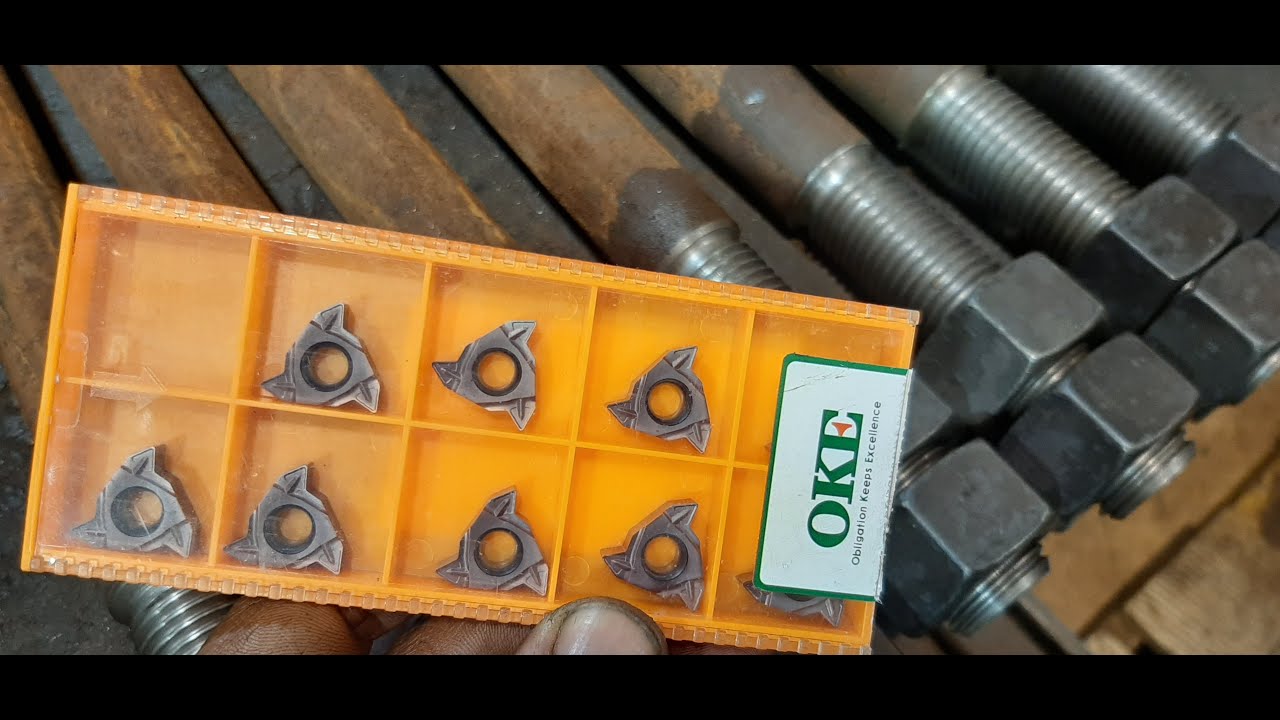 Pastilha intercambiavel para roscar,  marca OKE, será que funciona?#Usinagem#Pastilhas