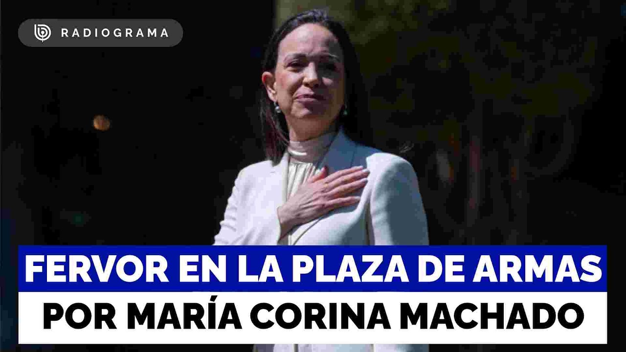 Caos y fervor en la Plaza de Armas: Miles de venezolanos reciben a María Corina Machado