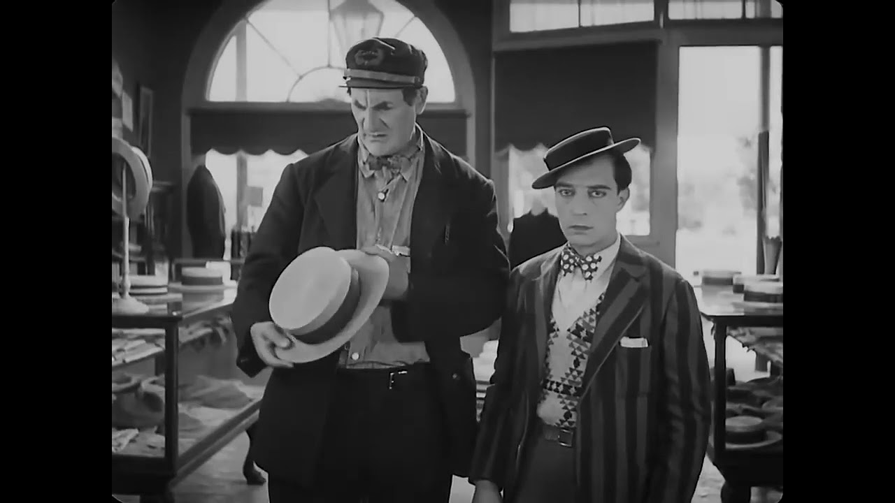 Buster Keaton in 'Steamboat Bill Jr'!