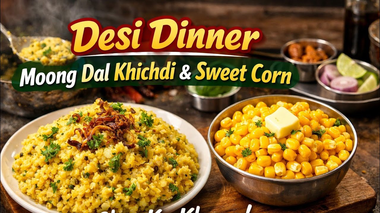 Live Desi Dinner 🍽️ | Simple Moong Dal Khichdi & Sweet Corn 🌽 | Ghar ka Khana