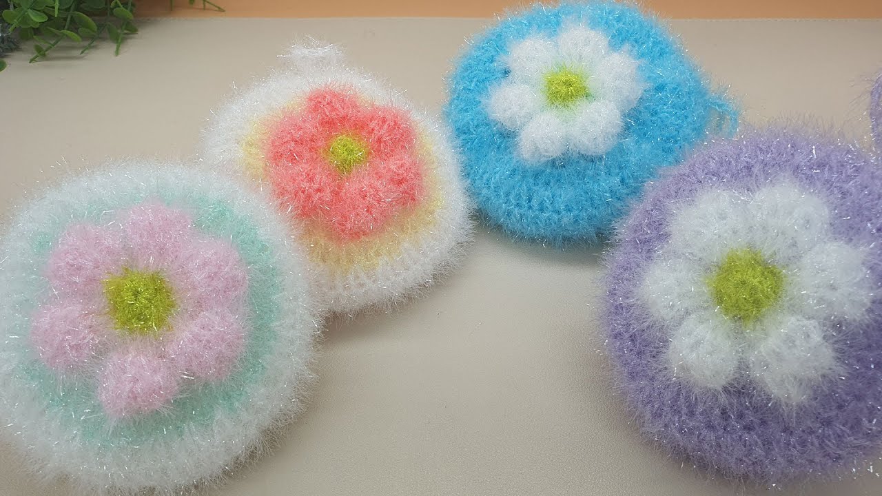 [수세미코바늘] 수플레(soufflé) 호빵 수세미 뜨기 Crochet Dish Scrubby 코바늘 crochet