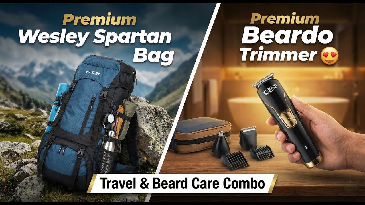 Premium Bag + Premium Trimmer 😍 | Travel & Beard Care Combo 🔥