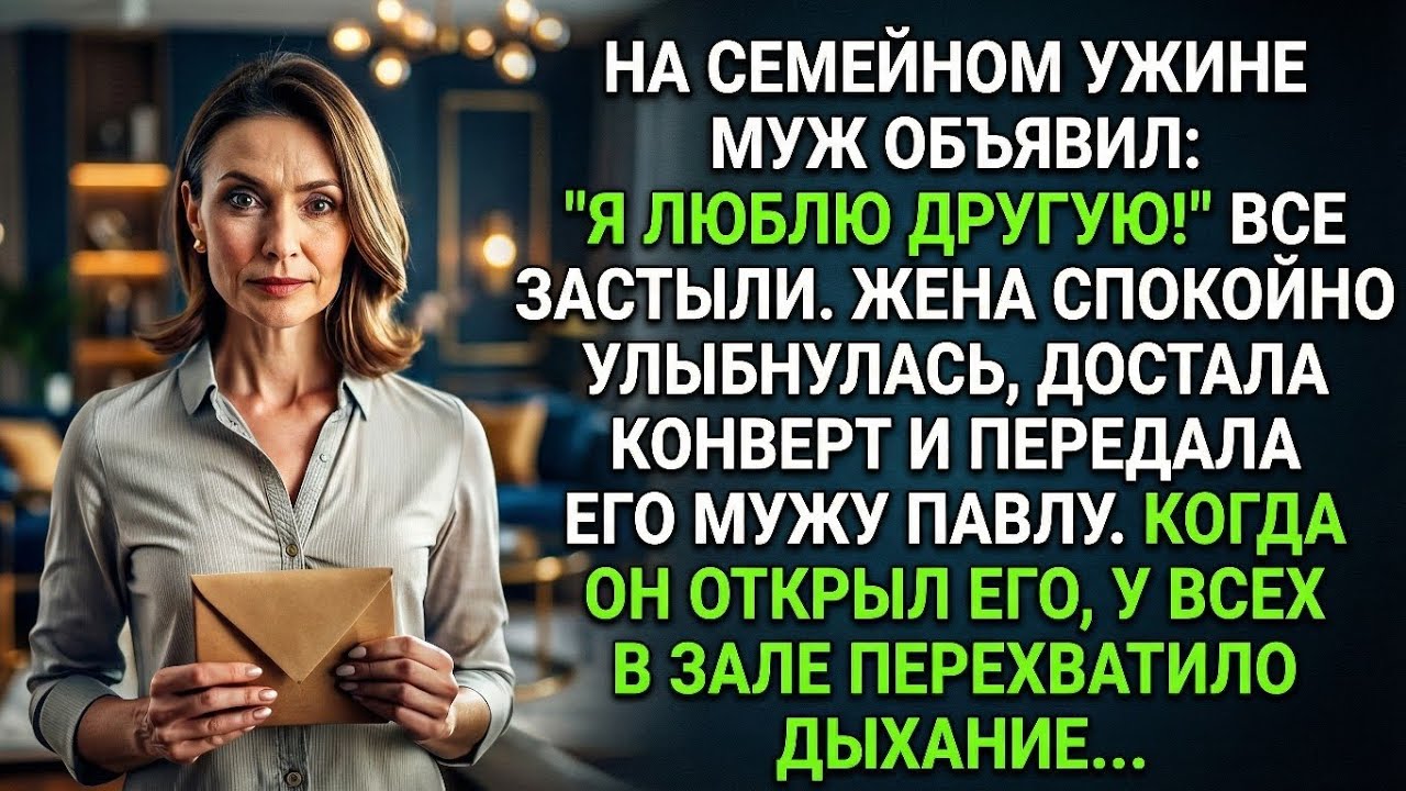 На семейном ужине муж объявил: 