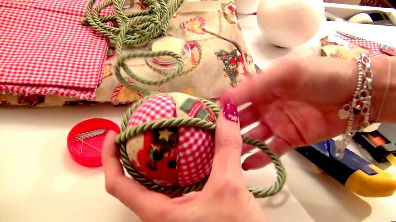Palline patchwork per Natale