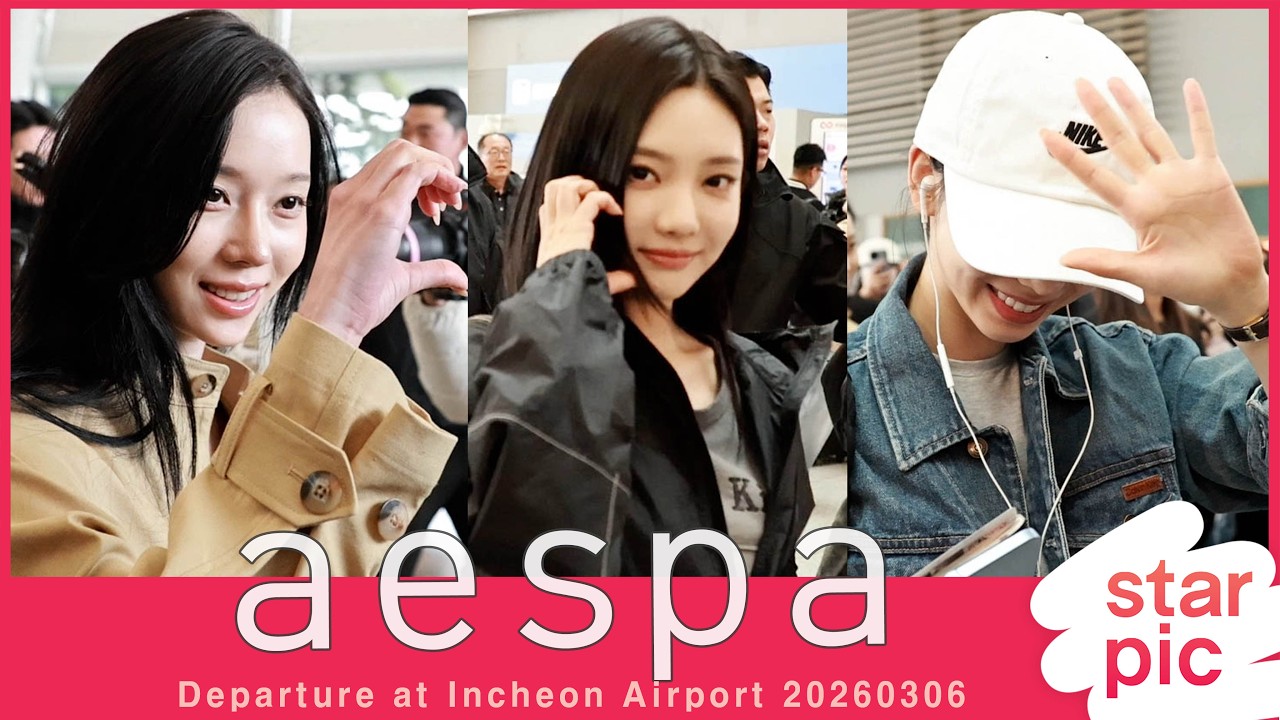 에스파 '예쁜미모로 잘 다녀올게요' [STARPIC] aespa Departure - at Incheon Airport 20260306