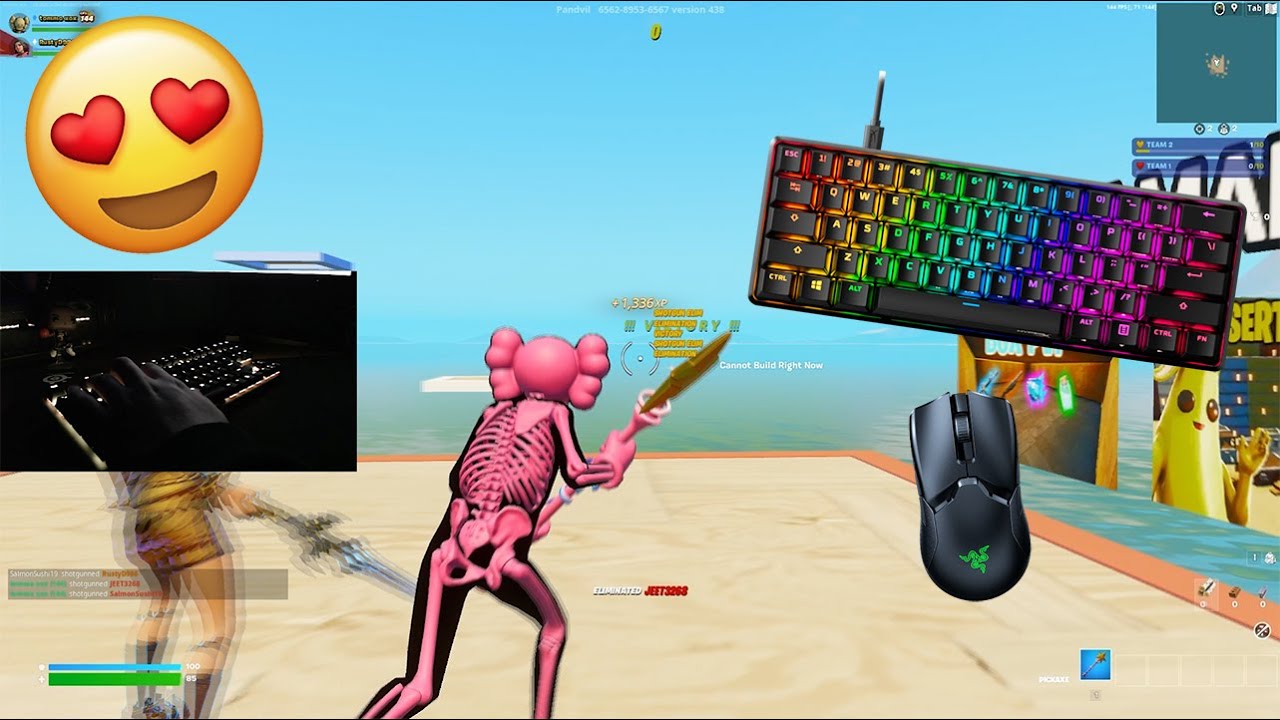 HyperX Alloy Origins 60 ASMR Mechanical Keyboard Sounds 😴 ASMR 😍 Fortnite BoxFights Gameplay 144FPS