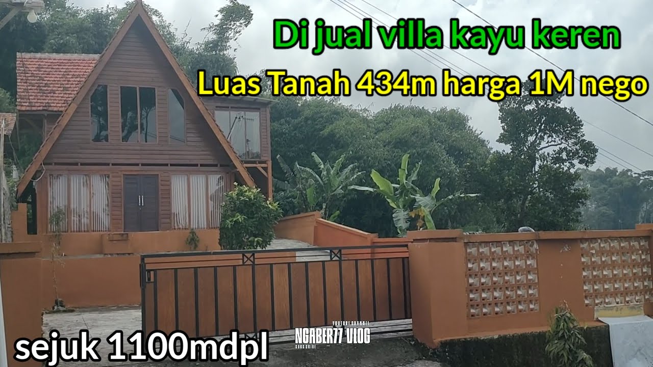 Di jual villa kayu Luas Tanah 434meter lokasi Ciwidey kabupaten Bandung harga 1M Nego