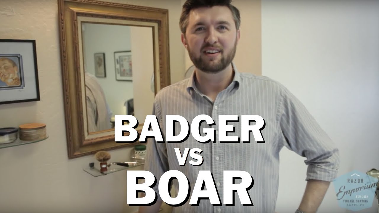 Badger vs. Boar Wet Shave Brush