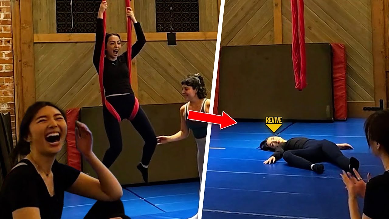 We tried doing Aerial Yoga... (ft. xChocoBars)