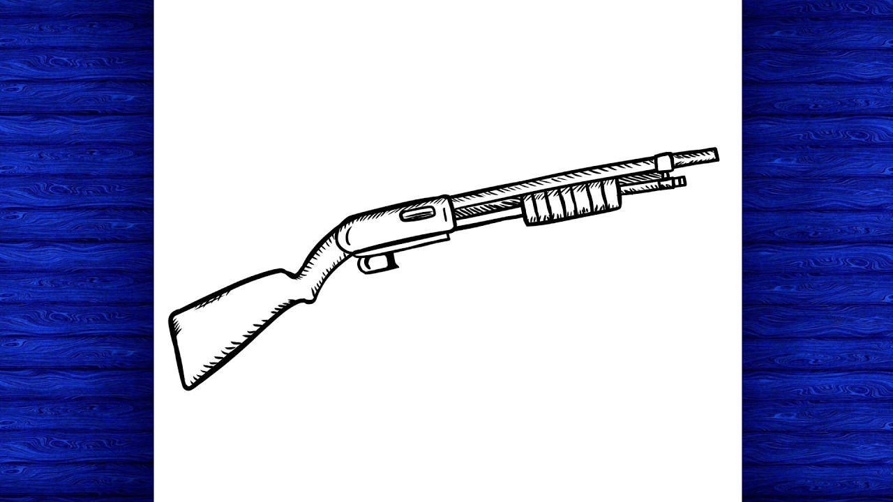 Como desenhar Arma Remington 870