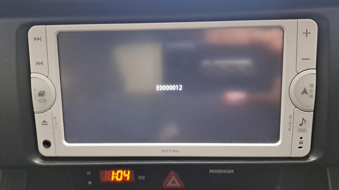 TOYOTA NSCP-W62 Radio error  E0000012  - to fix