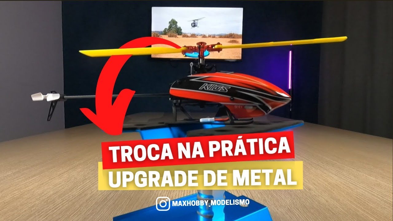HELICÓPTERO XK K110S UPGRADE DE METAL MODIFICANDO NA PRÁTICA