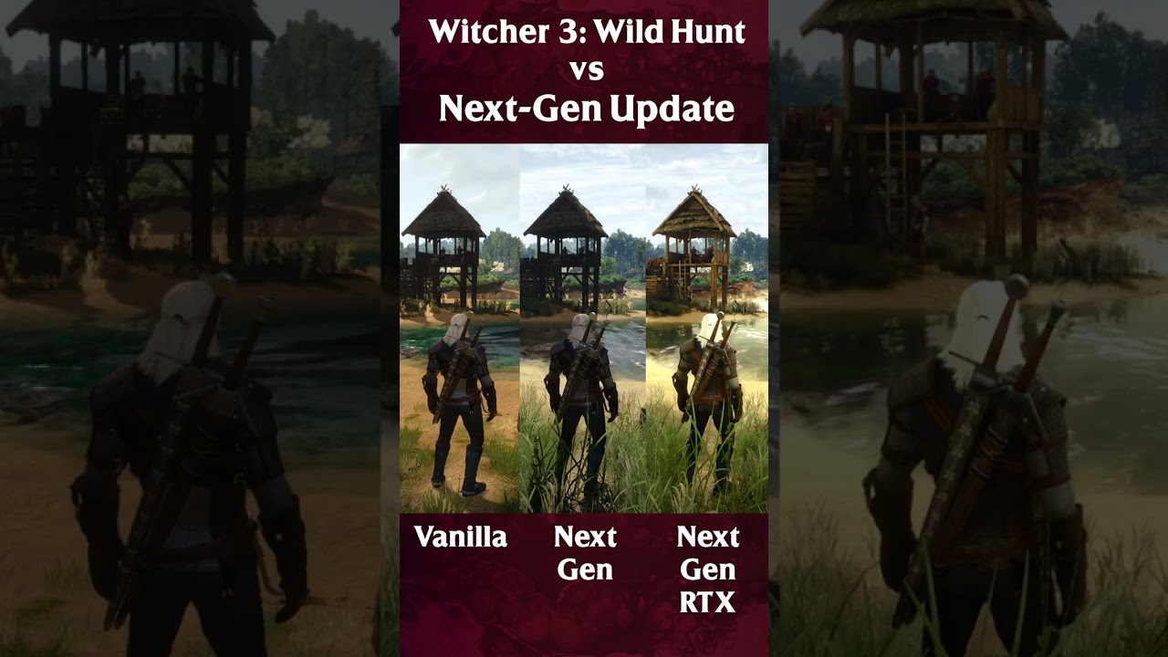 Witcher 3 vs Next Gen RTX ON/OFF #shorts