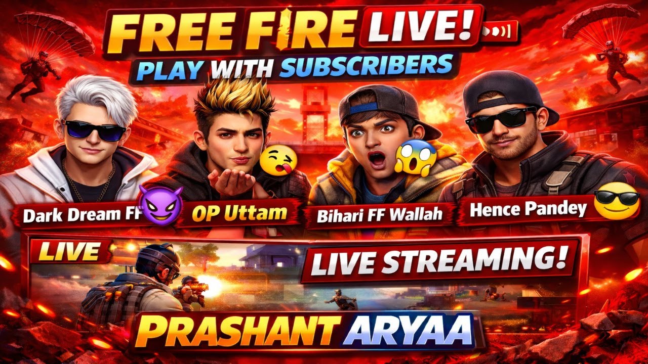 🔴Live Freefire Prashant Aryaa with Subscribers#freefire #live #viral #shorts #freefire