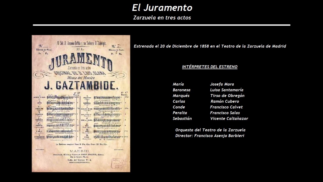 El Juramento - Romanza del Marqués 'Cuan brilla el sol en la verde pradera' (2012) Gabriel Bermúdez