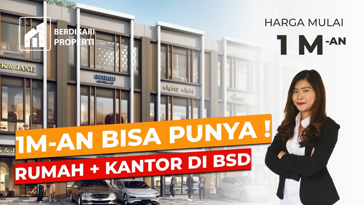 🏢 HANYA 1M-AN BISA BUAT RUMAH + KANTOR DI BSD?? - COMERCIO BSD