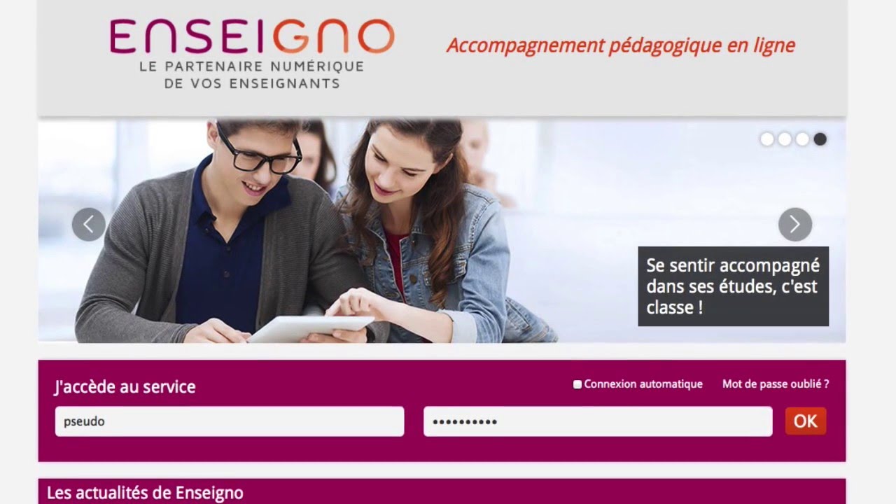 Enseigno, la plateforme de ressources p&eacute;dagogiques et de suivi scolaire des enseignants