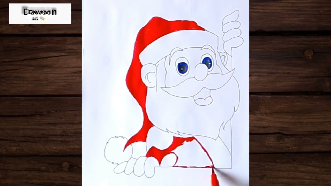 Santa Claus drawing | Easy drawing for beginners | colouring drawing  