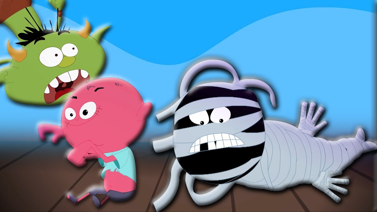 Пять маленьких монстров | детского стишка | Kids Halloween | Scary Kids Song | Five Little Monsters