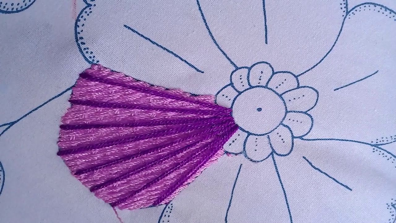 BORDADOS fácil para FLOR 🌺🌸/ Puntada de BORDADO de FLORES Y HOJAS / Como bordar flores y hojas