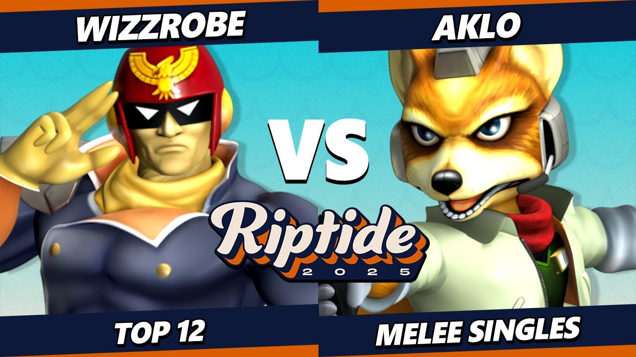 Riptide 2025 - Wizzrobe (Captain Falcon) Vs. Aklo (Fox) Smash Melee - SSBM