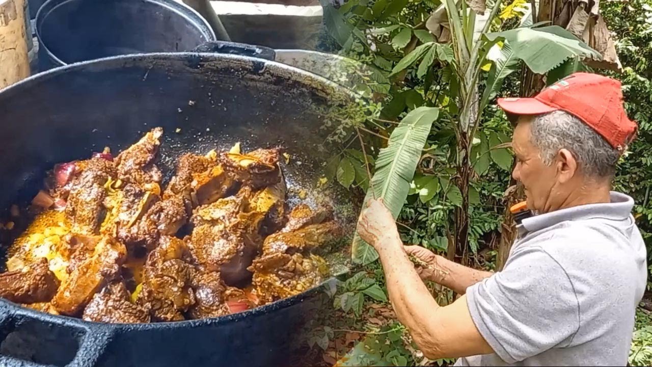 José ramón cosecha todos los sazones para cocinar, la vida del campo en republica dominicana