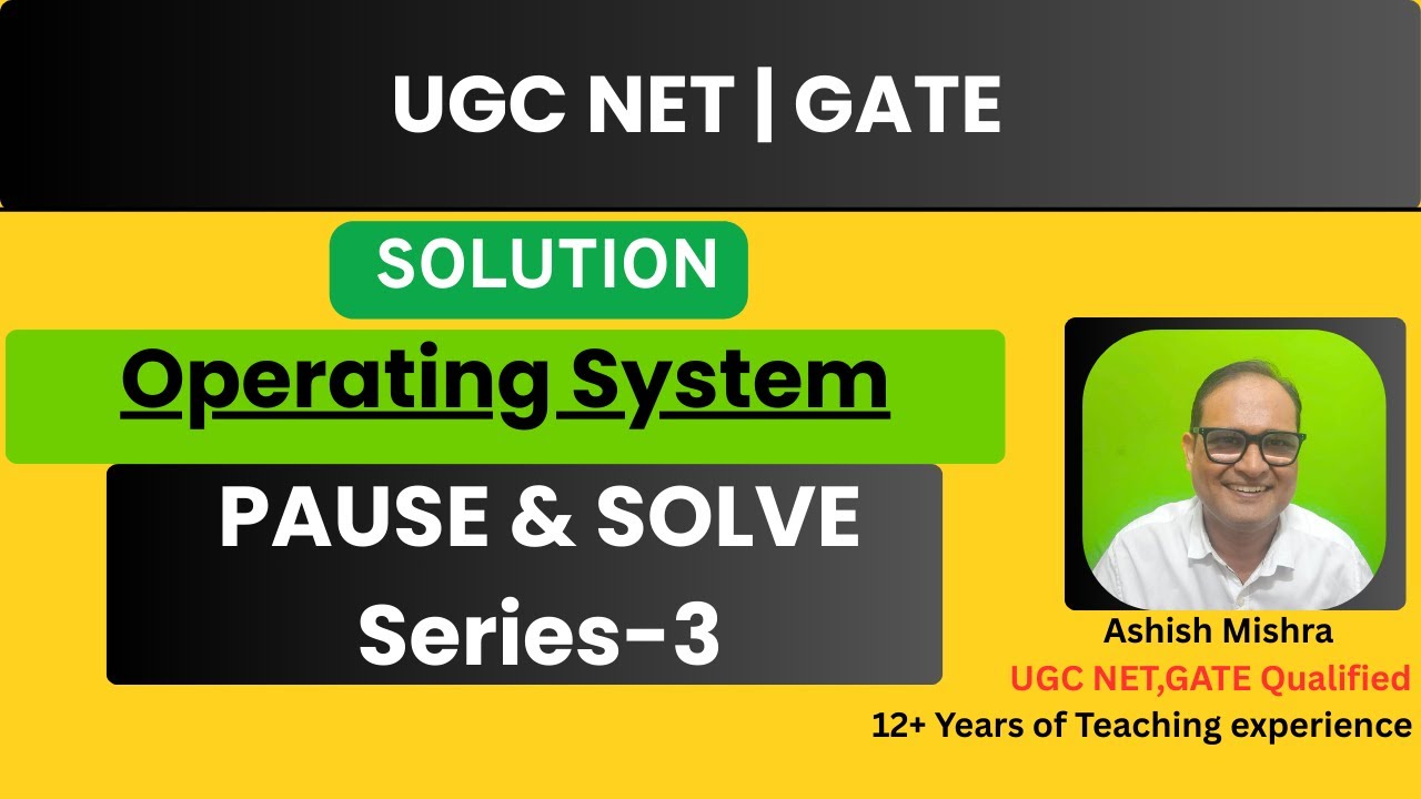 Pause & Solve | Operating System MCQs | UP LT Computer 2026 | Series-3