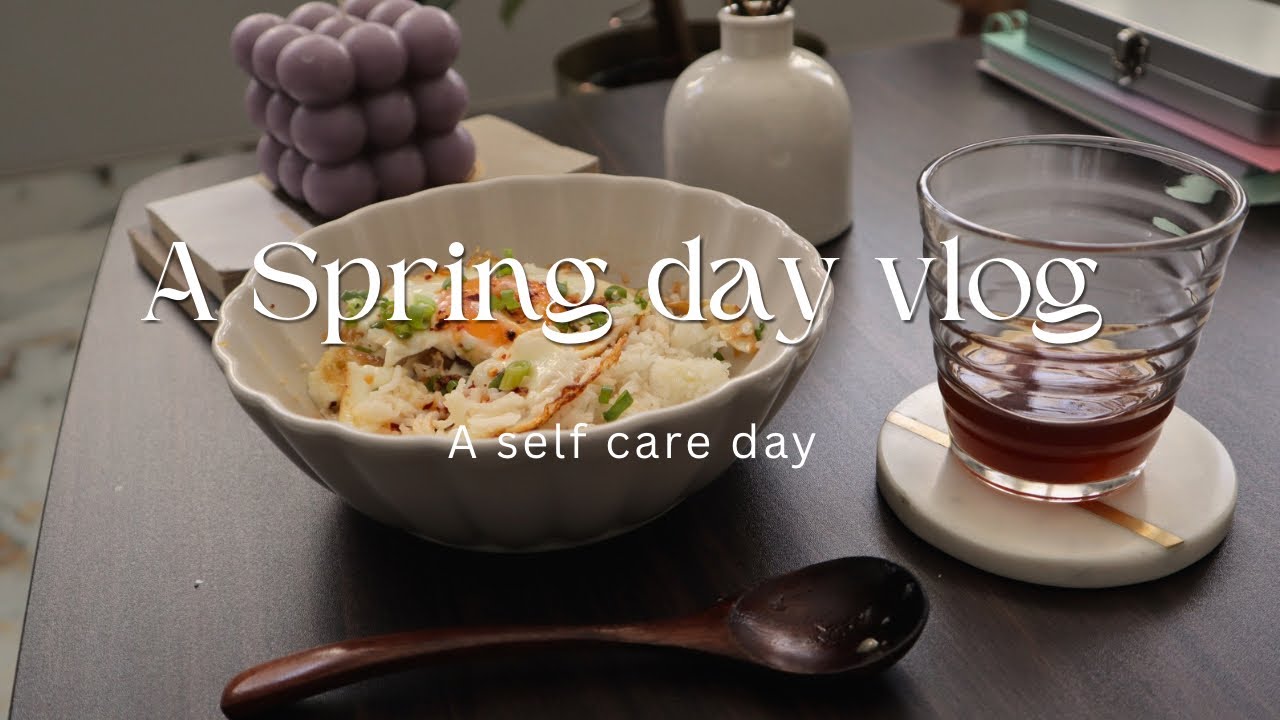 🍃A Self care Spring day spent doing things I love, photography, making egg rice, strawberries
