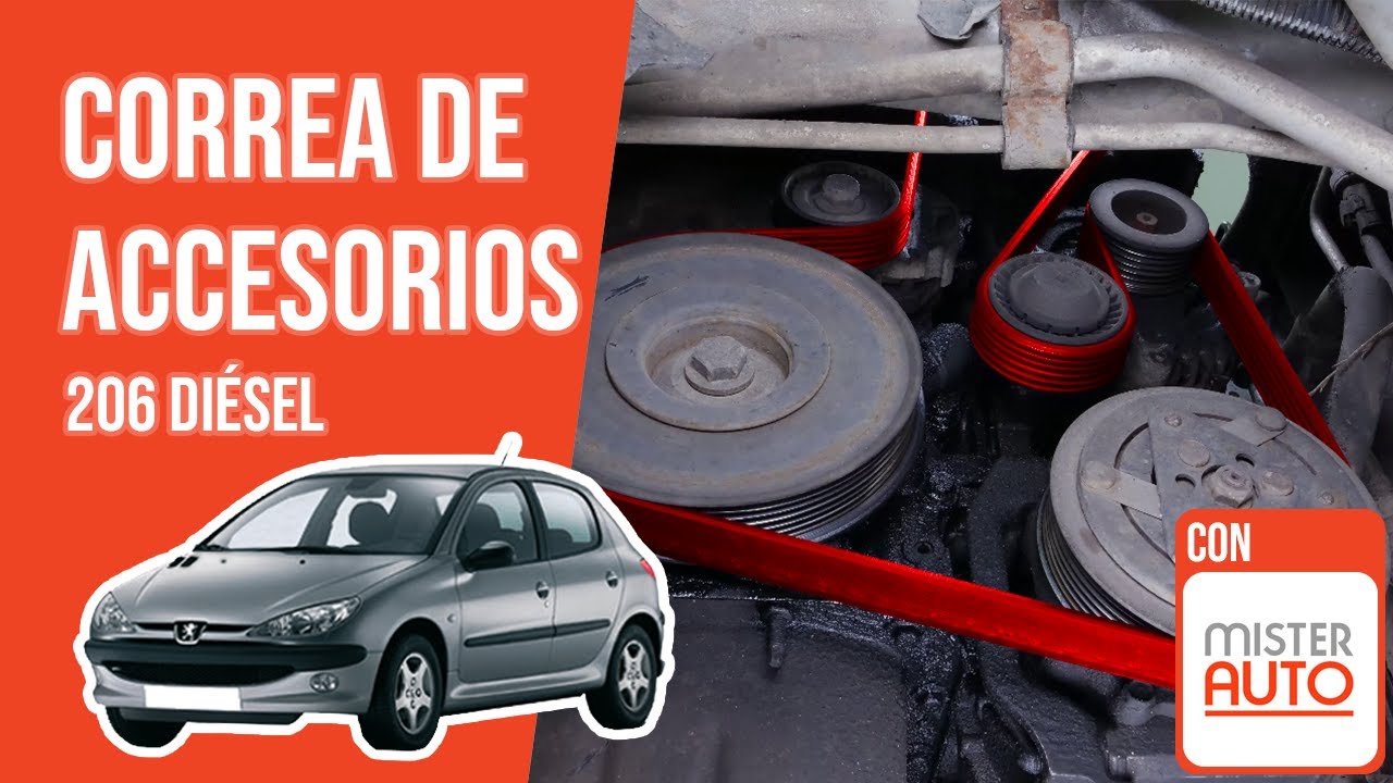 Cómo cambiar la correa de accesorios Peugeot 206 1.4 HDI 🚗