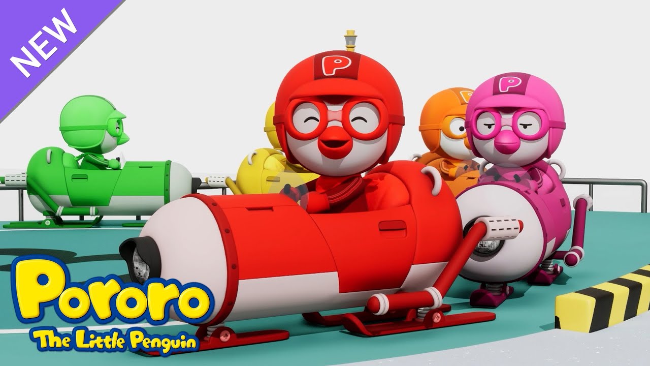 🌈Belajar Warna dalam Bahasa Inggris| Kereta Luncur Warna-Warni | Pororo Si Penguin Kencil