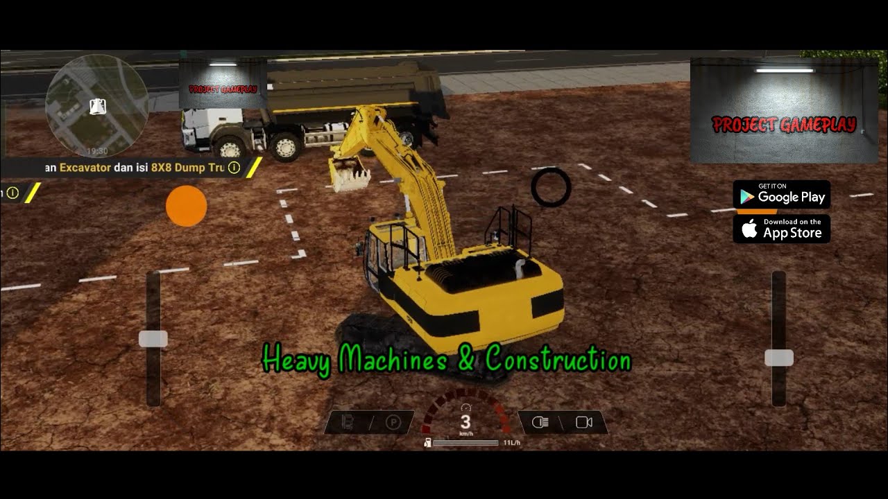 Heavy Machines & Construction gameplay android #Escavator
