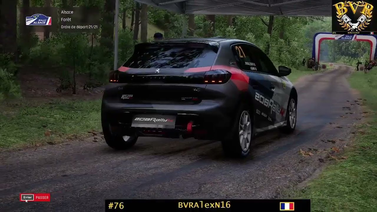 Défi en Alsace avec la 208 Asseto Corsa Rally