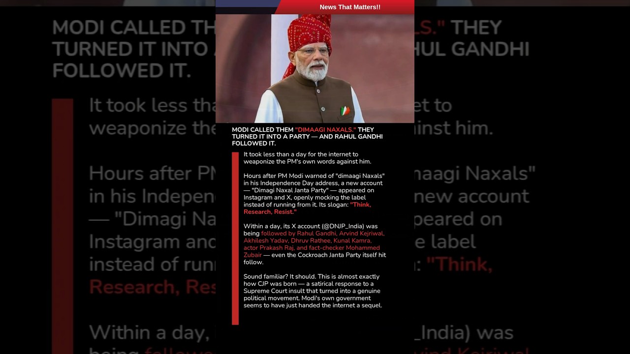 #DimaagiNaxal #CJP #PMModi #IndianPolitics # #theactualnews #newsthatmatters