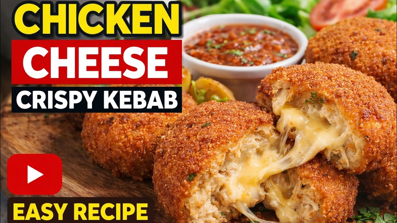 Crispy Chicken Cheese Kebab at Home | Simple & Tasty Recipe
