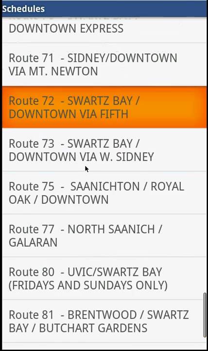 BCBus demo - BCTransit Schedules