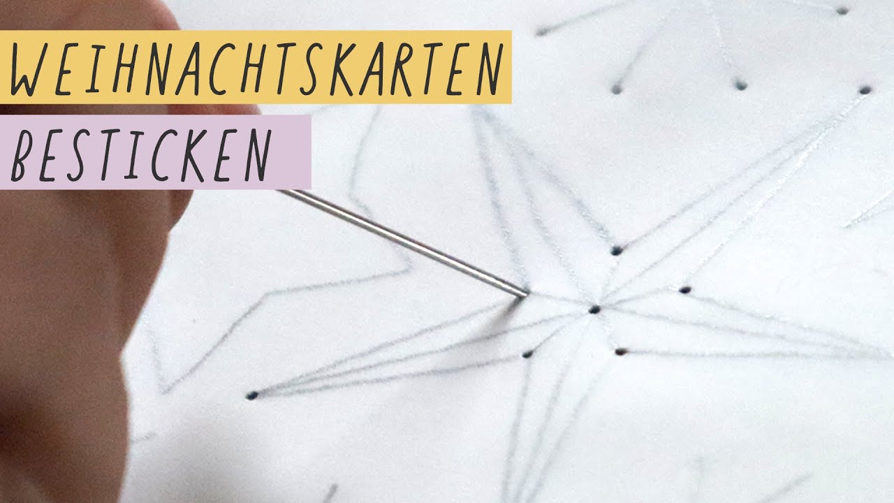 Weihnachtskarten besticken