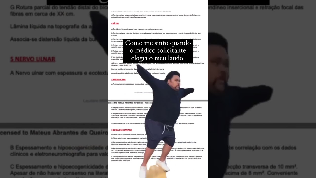 Quando o m&eacute;dico solicitante elogia o meu laudo&hellip; #shorts