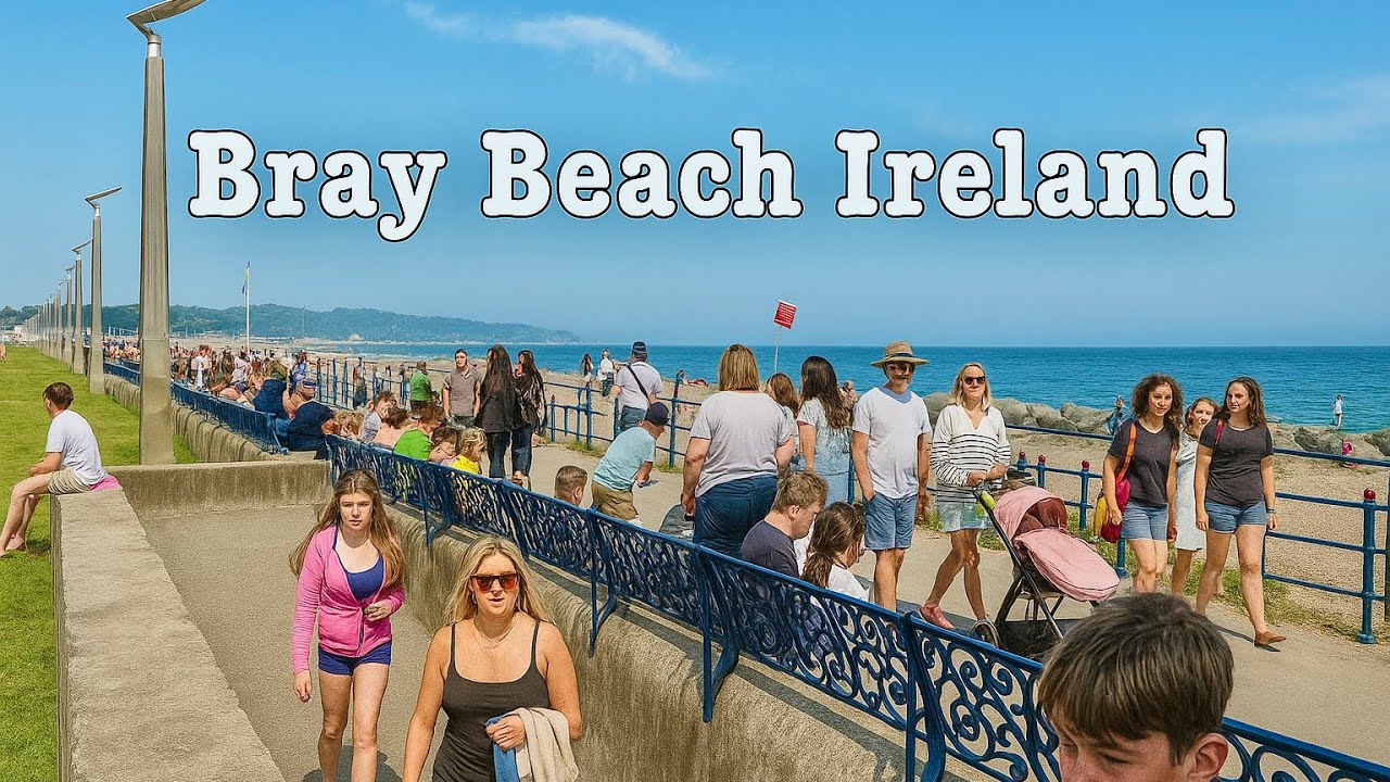 Bray Beach County Wicklow Ireland 🇮🇪 | 4k Beach Walk August 2025 | Bray Walking Trail | UHD 